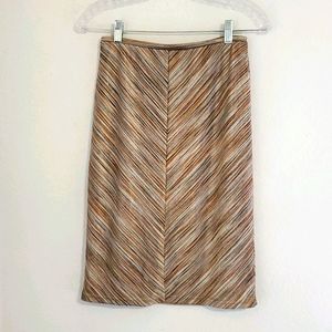 EXPRESS Shades Of Brown Pull On Skirt stretch waistband XS